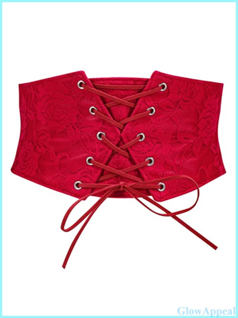 Wide Elastic Lace-Up Renaissance Corset Belt Faux Leather